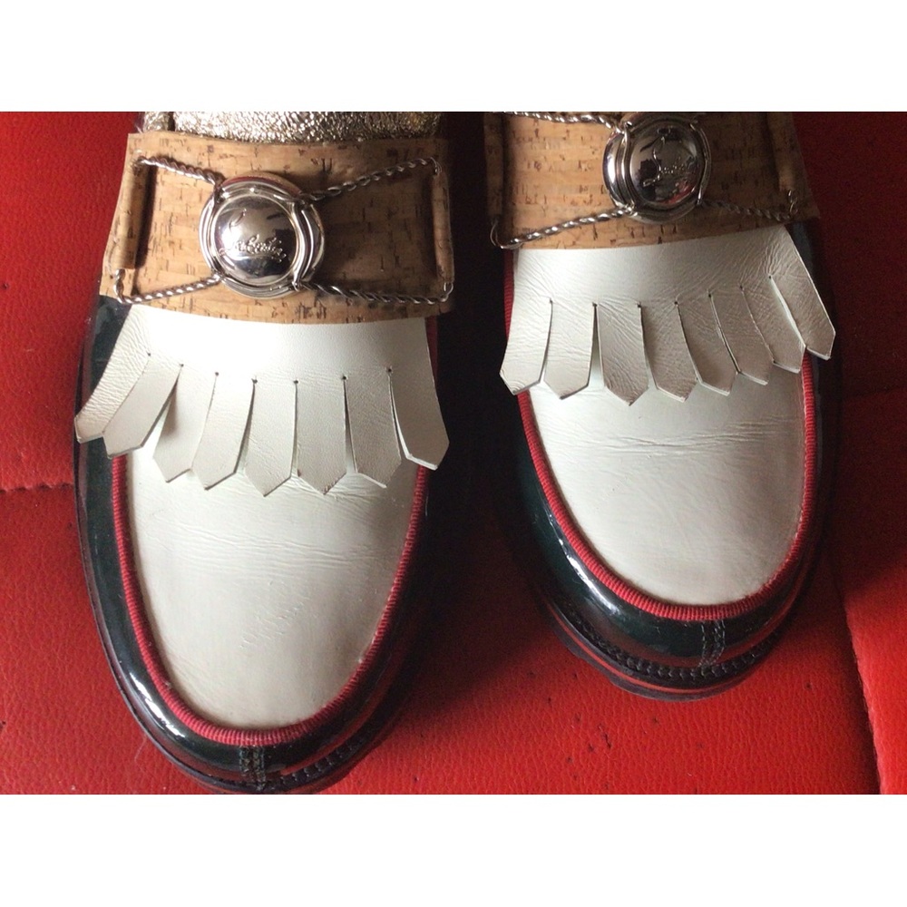 Christian Louboutin multicolor patent leather loafers
